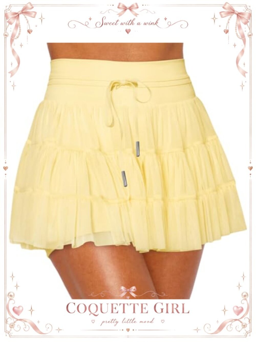 Pleated High Waisted Ruffle Tennis Skirt Skorts with Shorts Pockets